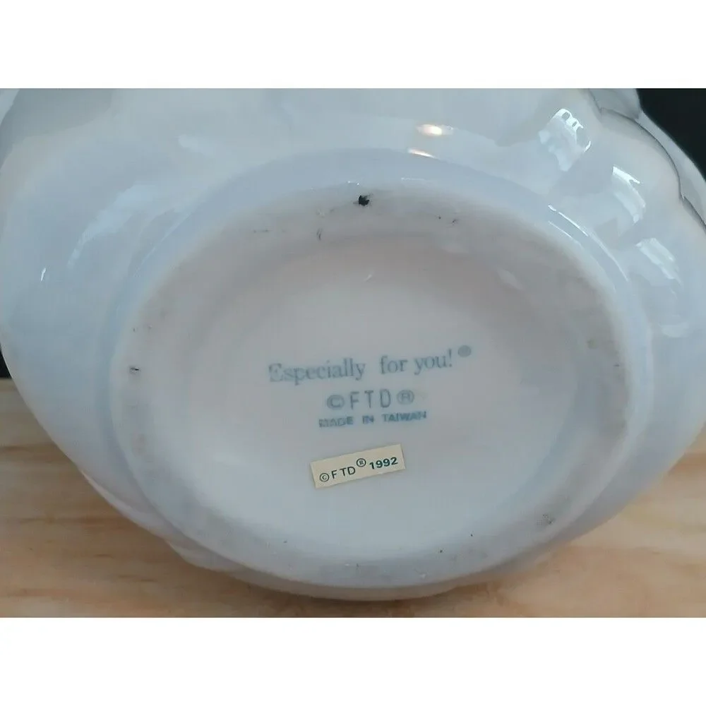 FTD Vintage 1992 Ceramic Floral Vase 